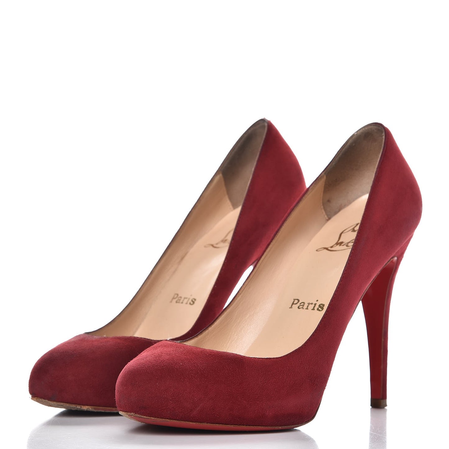 Suede Declic 120 Pumps 37 Dark Red