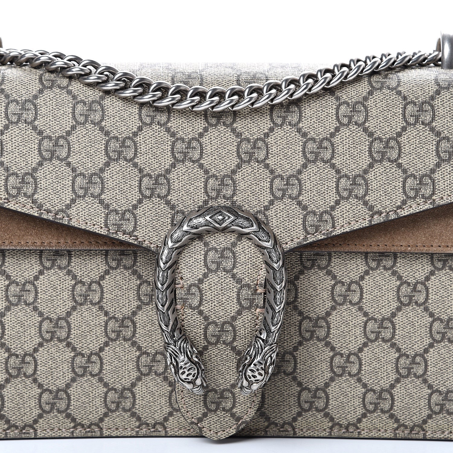 Gucci GG Supreme Monogram Small Dionysus Shoulder Bag Taupe 10 of 14