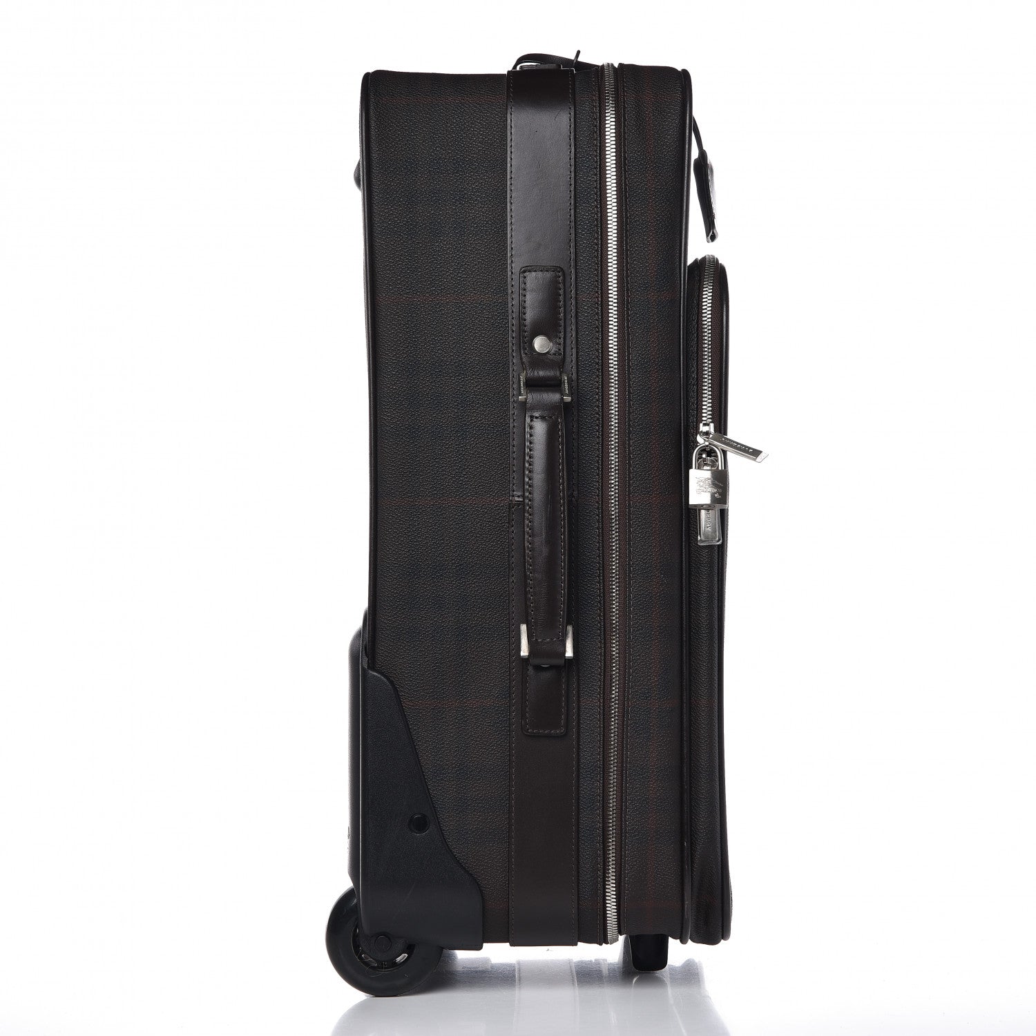Burberry Smoked Haymarket Check Carry-On Suitcase Chocolate 11 of 13