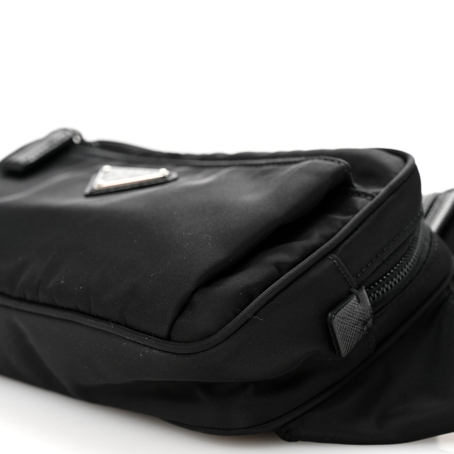 Re-Nylon Saffiano Belt Bag Black