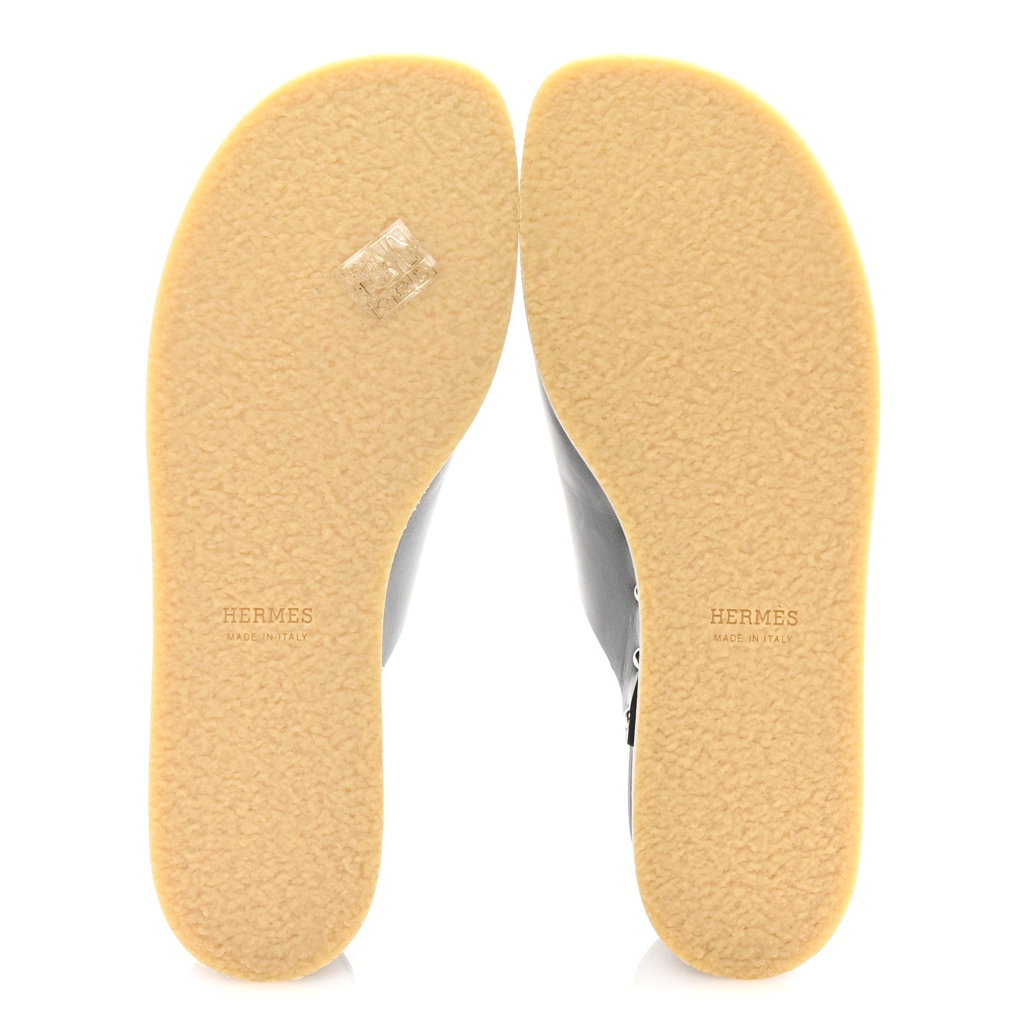 Hermes Calfskin Ellipse Sandals 40 Black 6 of 9
