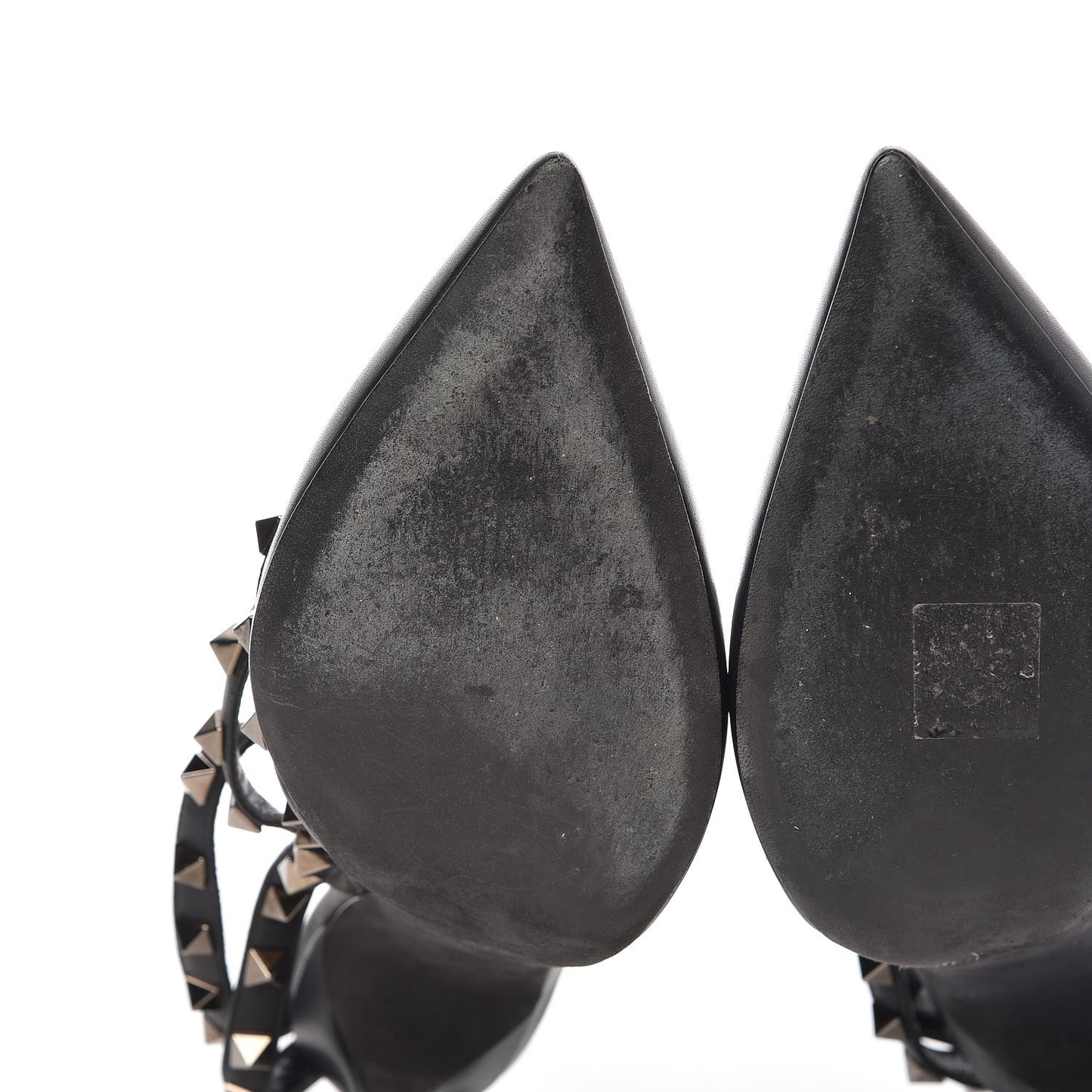 Nappa Rockstud Ankle Strap Pumps 38 Black