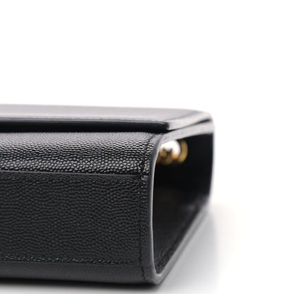 Saint Laurent Grain De Poudre Medium Classic Monogram Kate Satchel Black 11 of 11