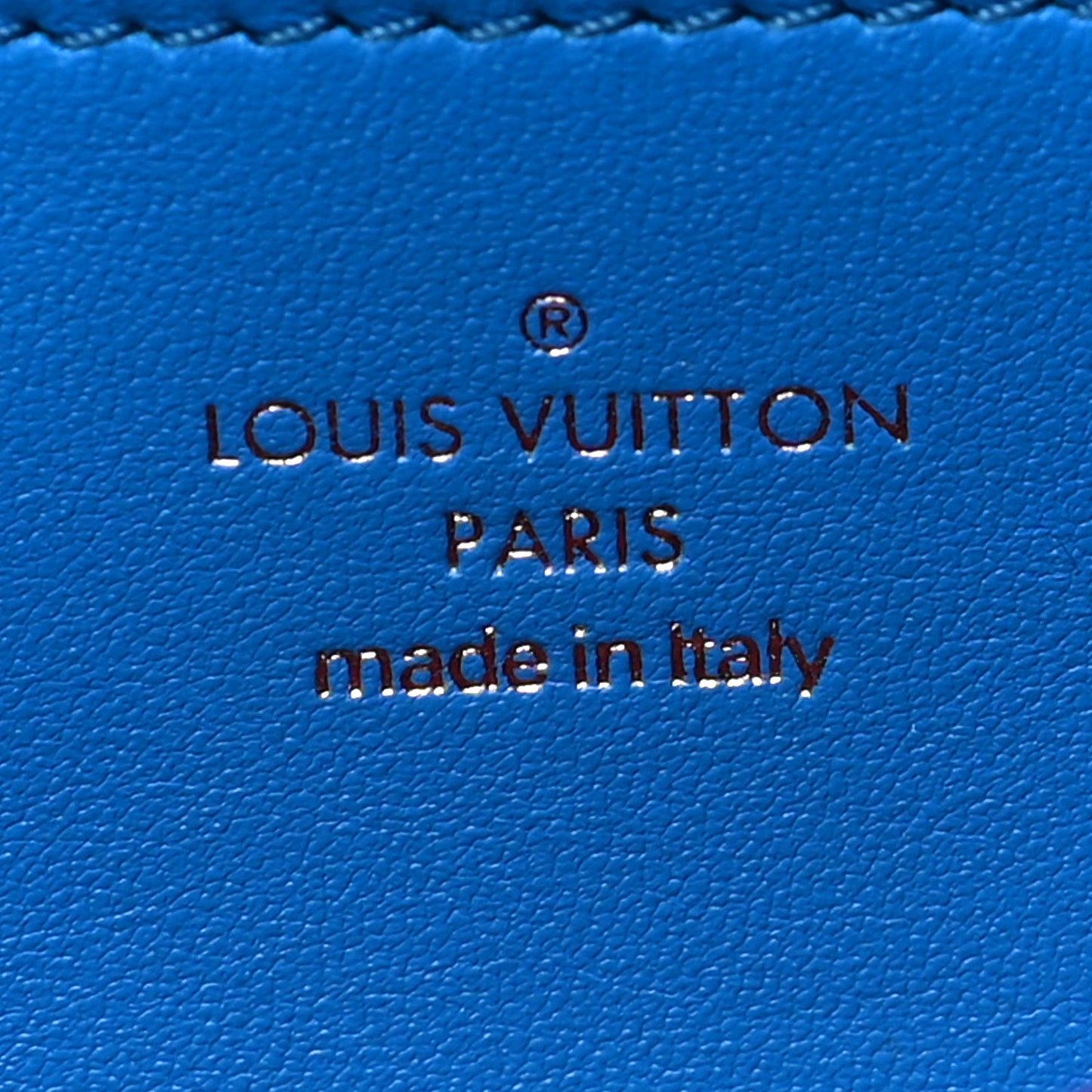 Lambskin Embossed Monogram Vuittamins Pochette Coussin Blue Red