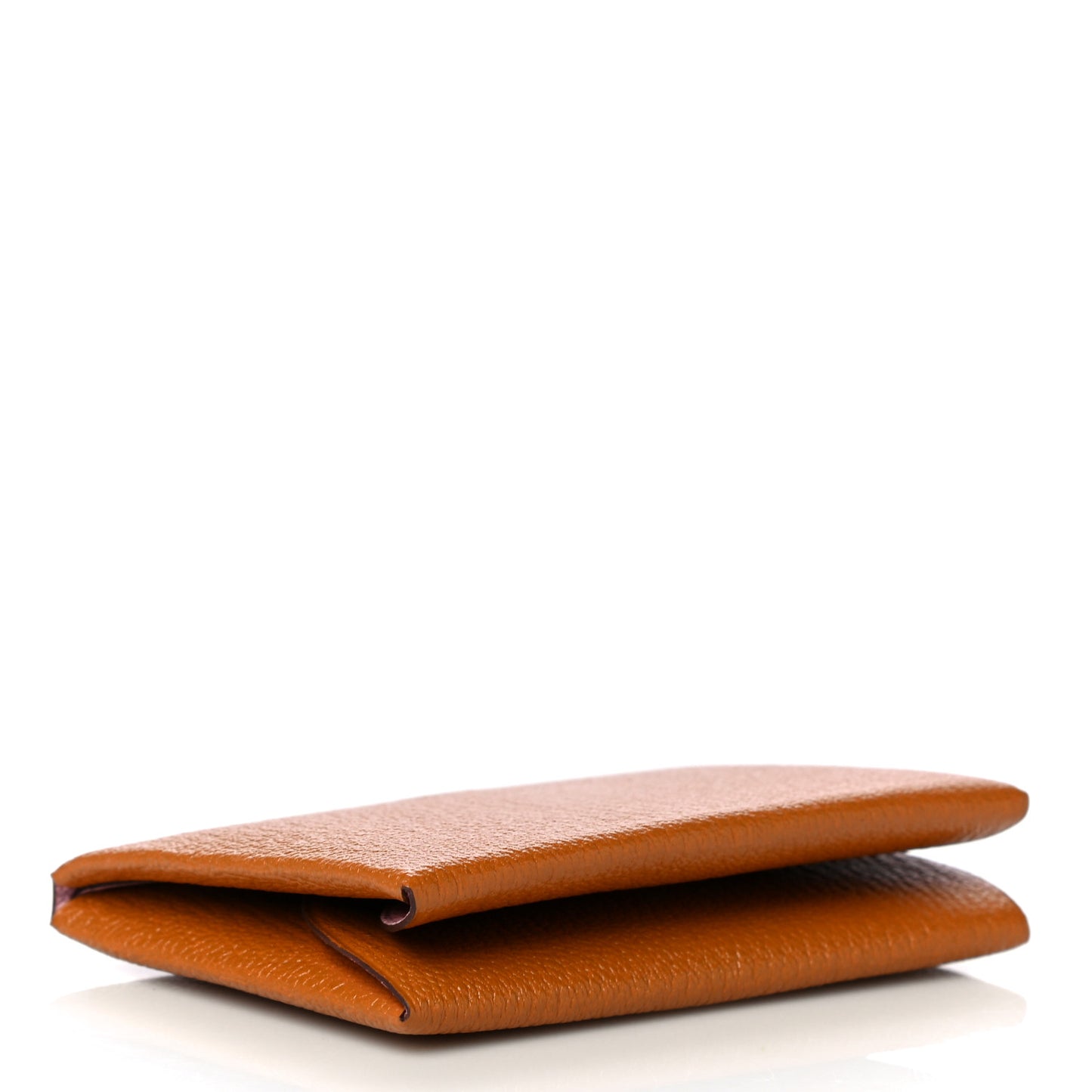 Chevre Mysore Verso Calvi Duo Card Case Caramel Rose Sakura