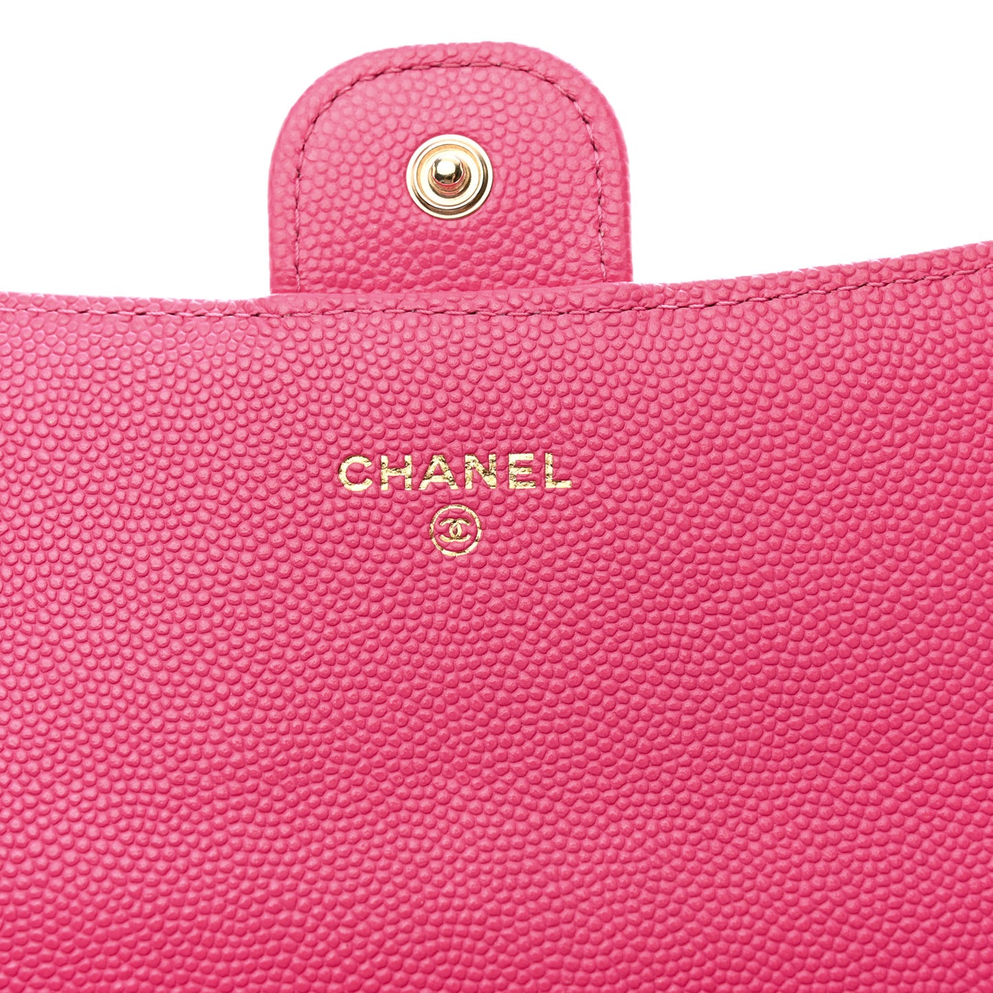 Caviar Quilted Large Gusset Flap Wallet Pink