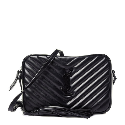 Saint Laurent Calfskin Matelasse Monogram Lou Camera Bag Black 1 of 13
