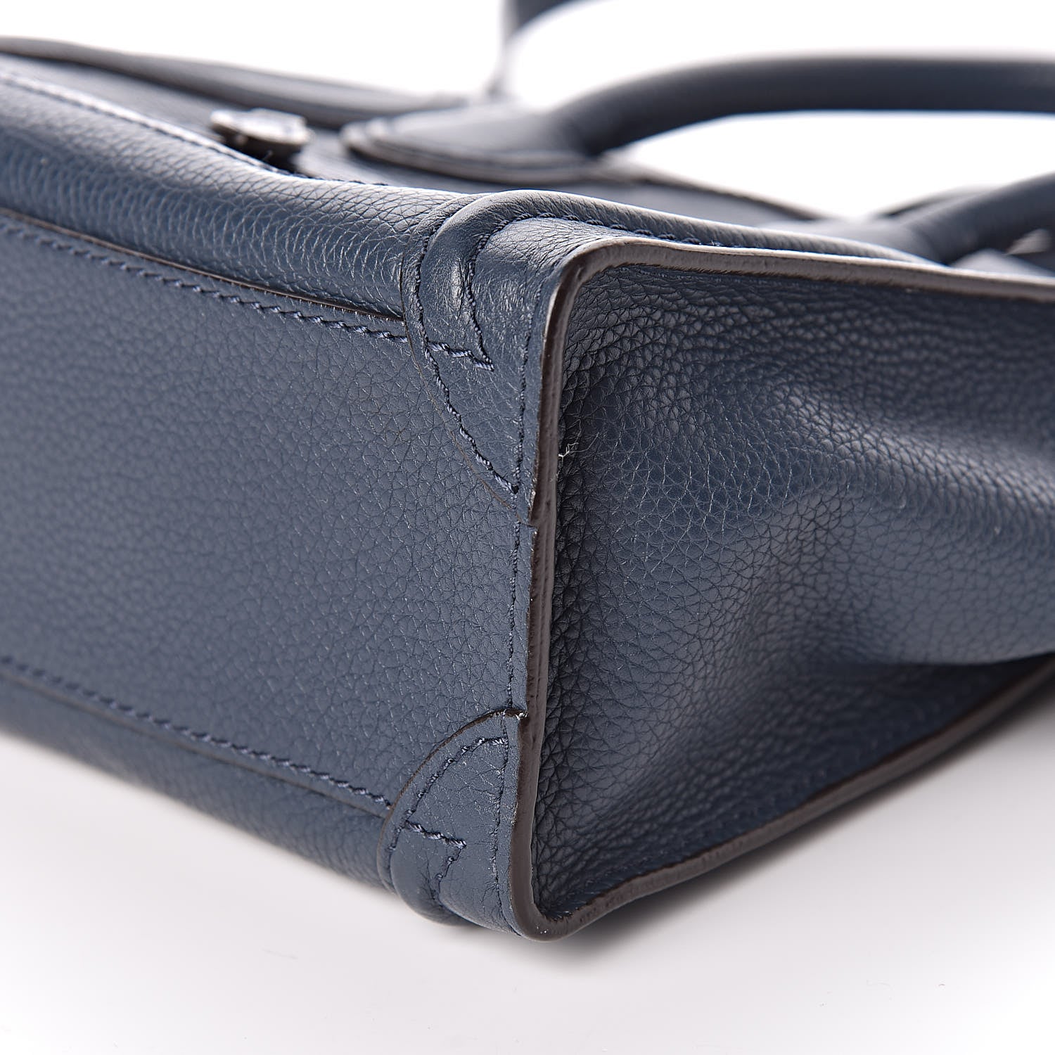 Celine Drummed Calfskin Nano Luggage Orage 9 of 10