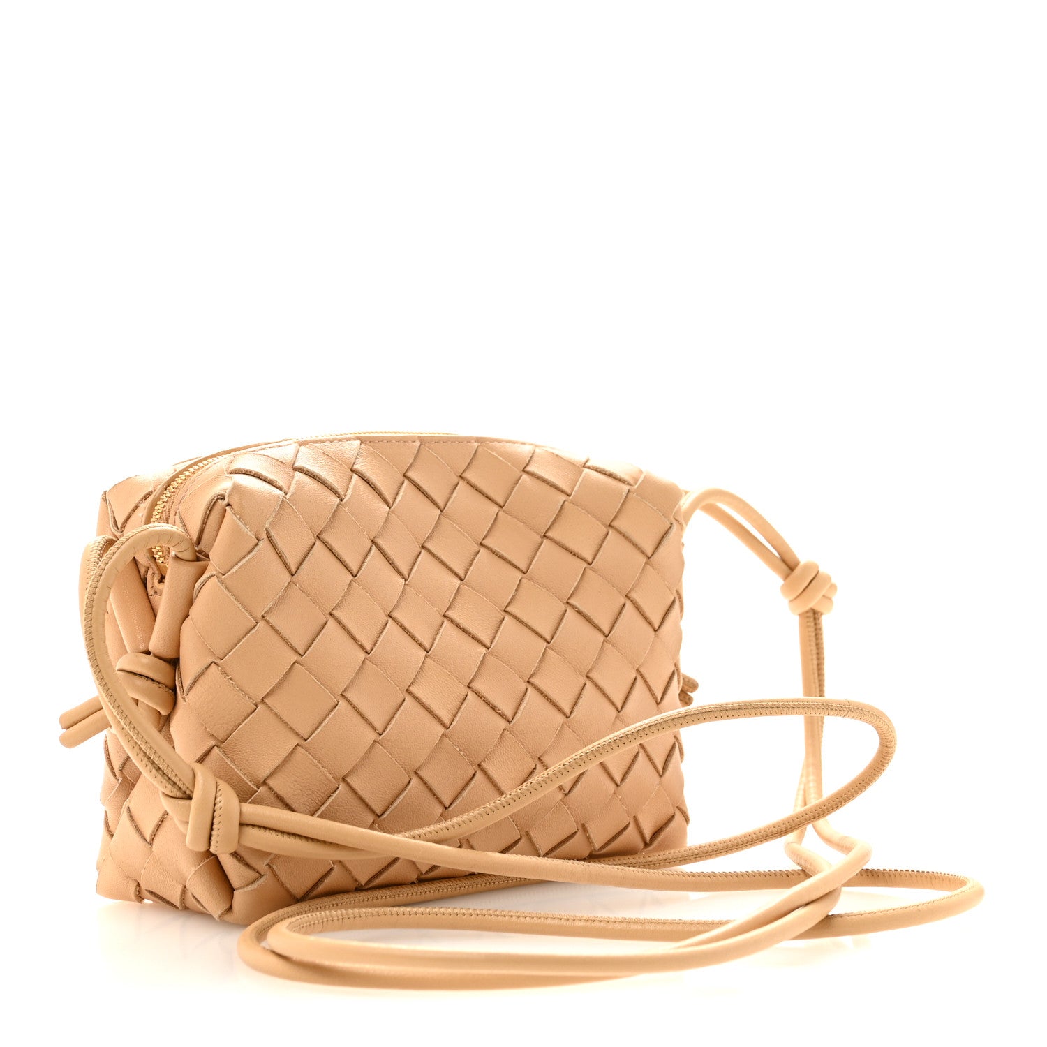 Bottega Veneta Nappa Intrecciato Mini Loop Camera Bag Almond 3 of 11
