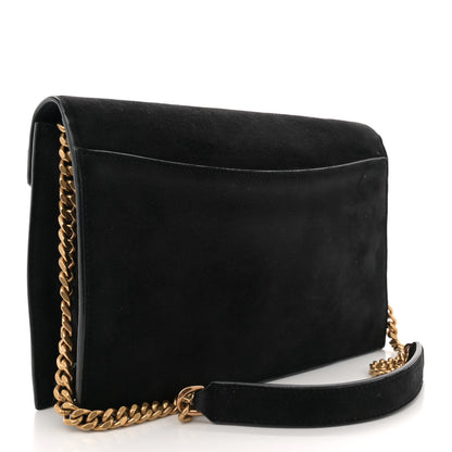 Saint Laurent Suede Calfskin Monogram Le Sept Chain Bag Black 3 of 11