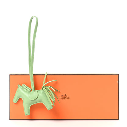 Hermes Milo Lambskin Grigri Rodeo Horse Bag Charm PM Vert Criquet 4 of 4