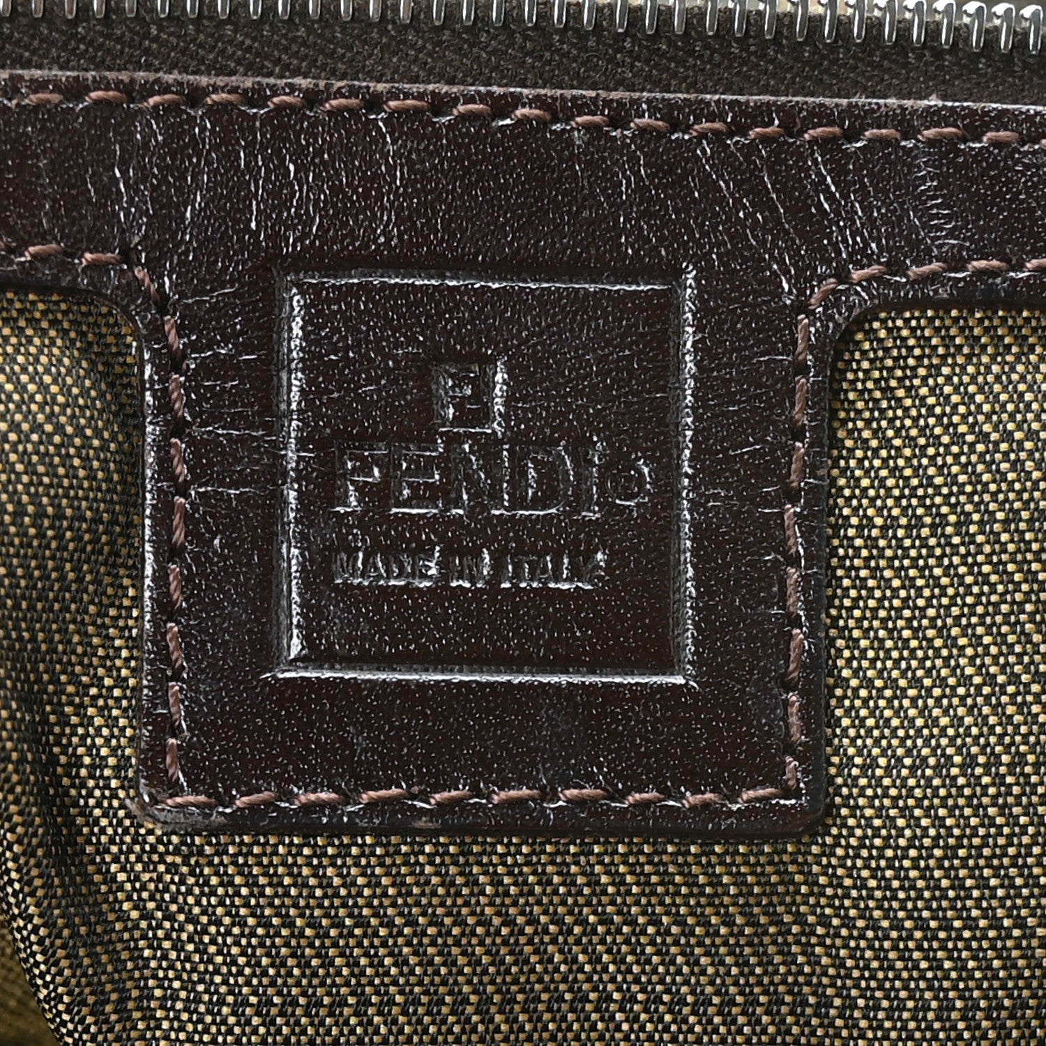 Fendi Zucca Top Handle Tote Tobacco 5 of 7