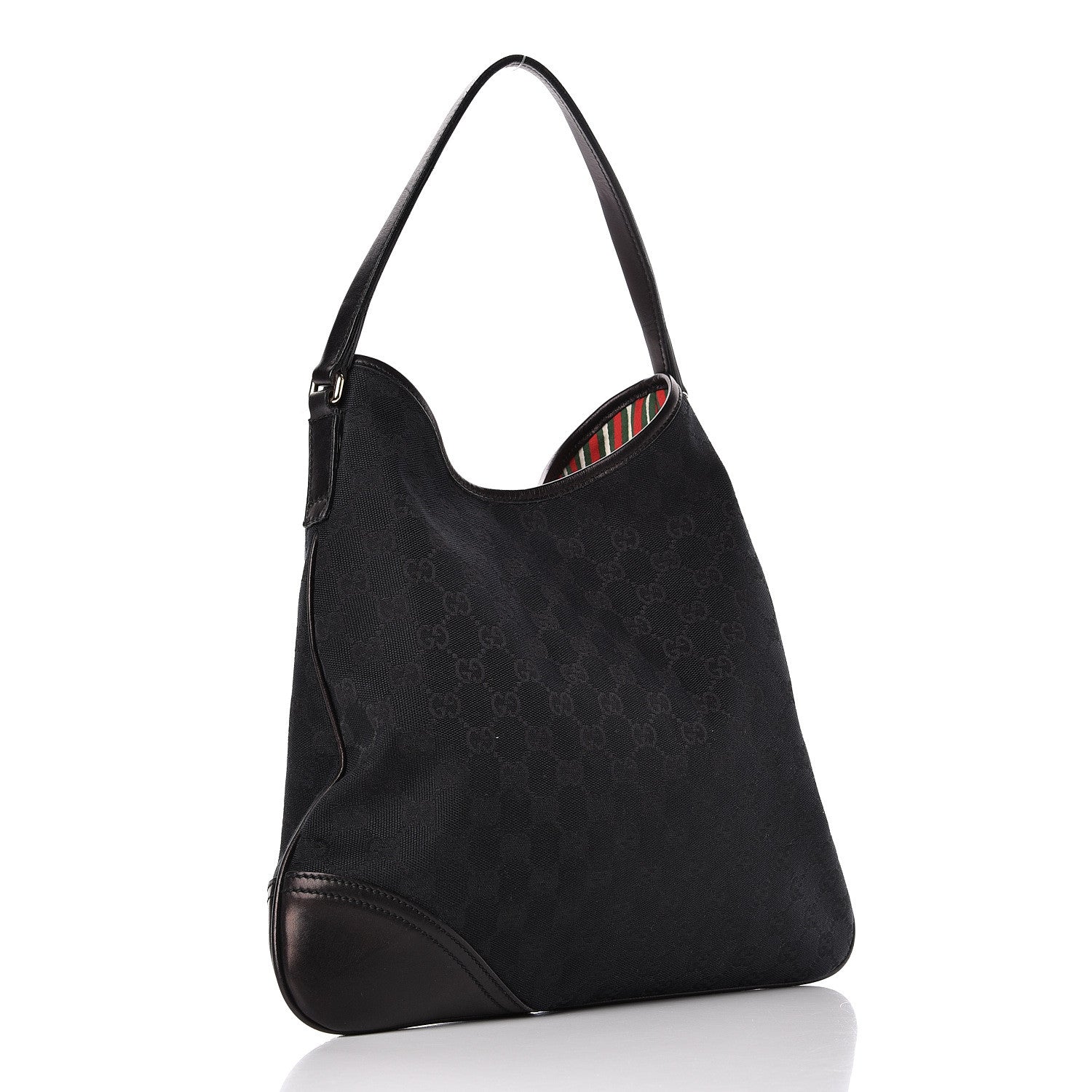 Gucci Monogram Medium New Britt Hobo Black 3 of 13
