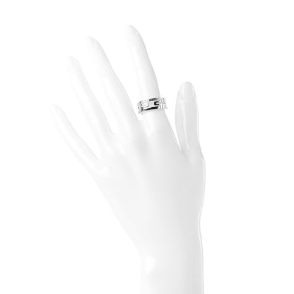 Bulgari 18K White Gold Parentesi Band Ring 52 6 2 of 4