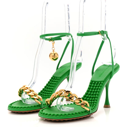 Bottega Veneta Lambskin Dot 90mm Sandals 39 Grass 5 of 18