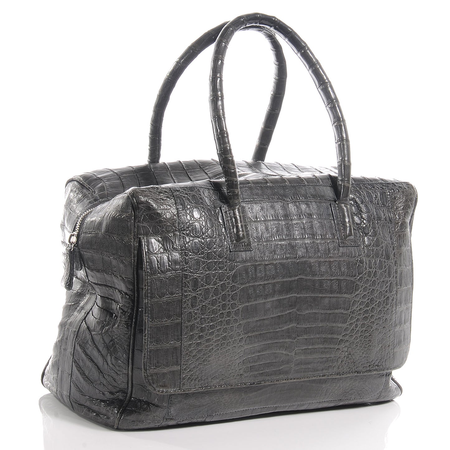 Crocodile Satchel Grey
