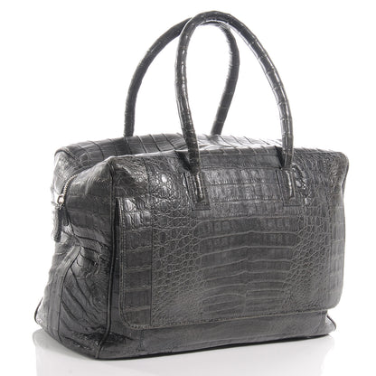Nancy Gonzalez Crocodile Satchel Grey 3 of 8