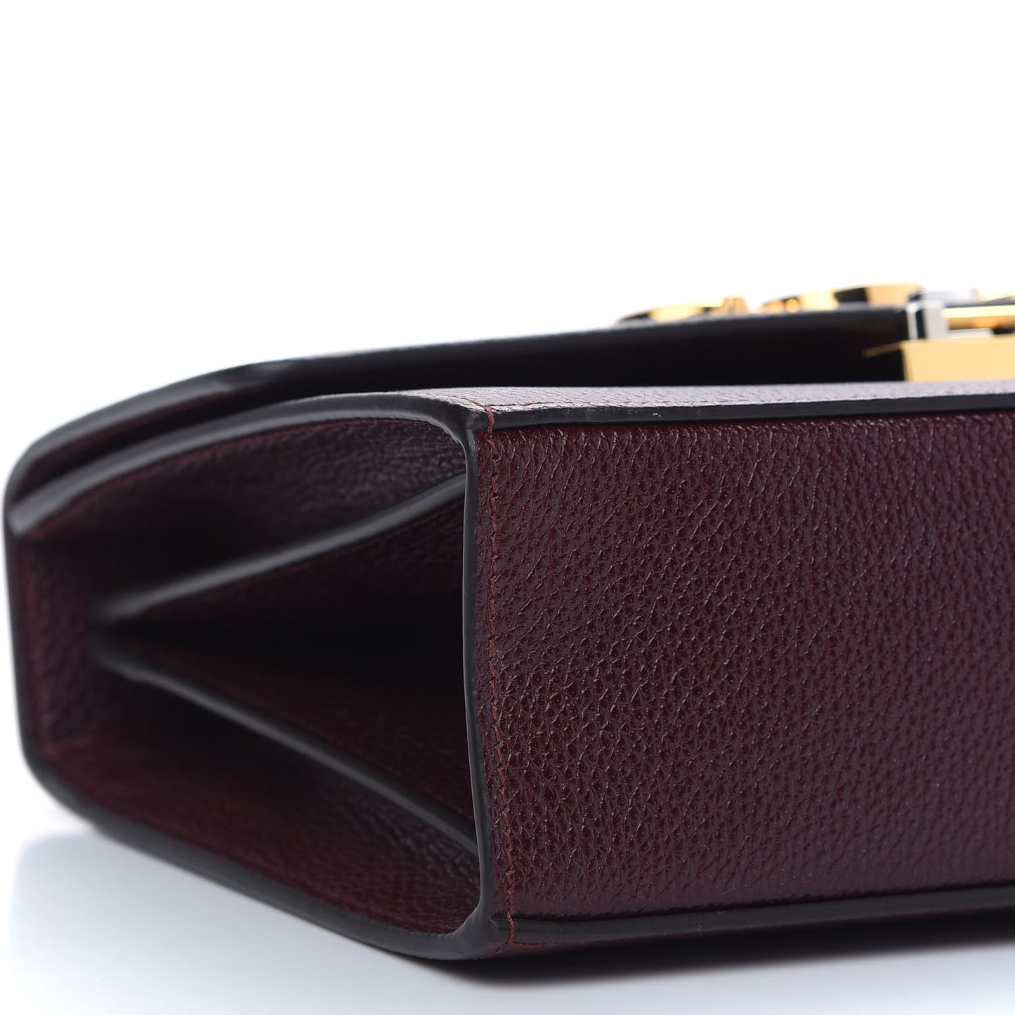 Grainy Calfskin Small Zumi Shoulder Bag Vintage Bordeaux