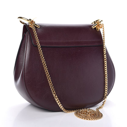 Chloe Suede Smooth Calfskin Drew Shoulder Bag Dark Purple 3 of 10