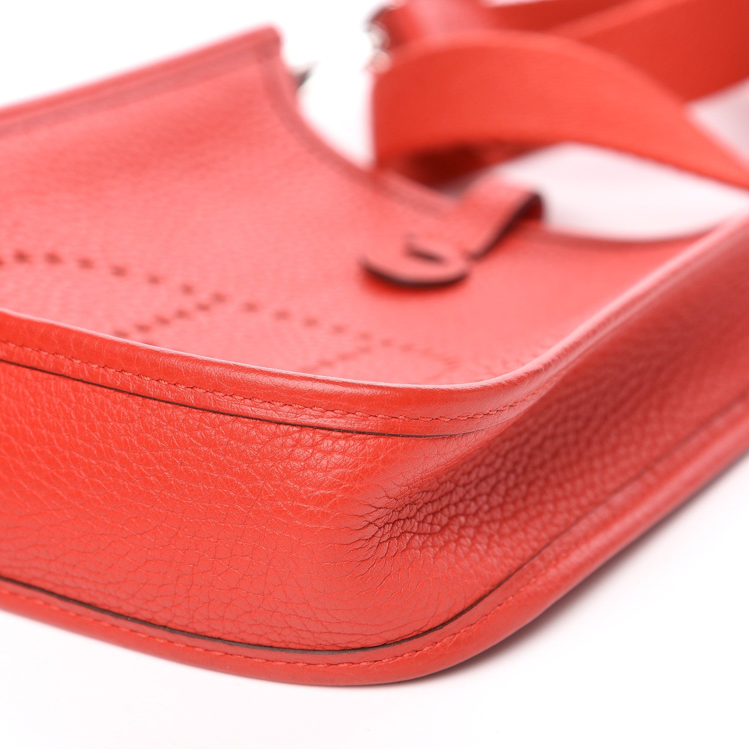 Hermes Taurillon Clemence Evelyne TPM Rouge Tomate 8 of 9