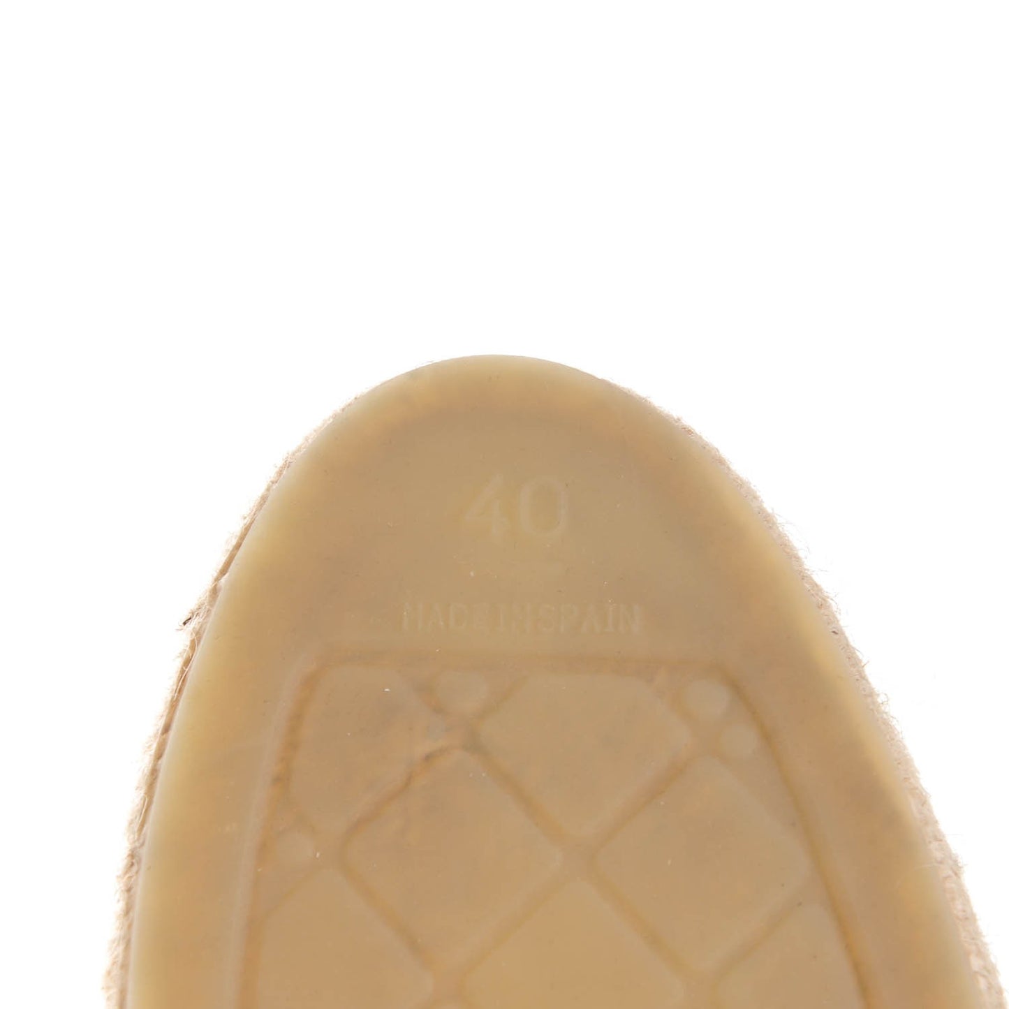 Lambskin CC Espadrilles 40 Beige Black