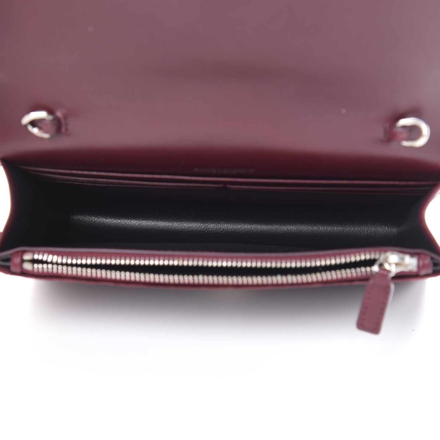 Velvet Crystal Monogram Kate Tassel Shoulder Bag Burgundy