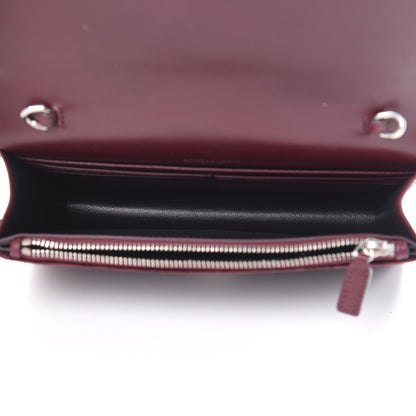 Saint Laurent Velvet Crystal Monogram Kate Tassel Shoulder Bag Burgundy 5 of 11