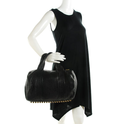 Alexander Wang Pebbled Lambskin Rocco Black Antique Brass Hardware 2 of 6