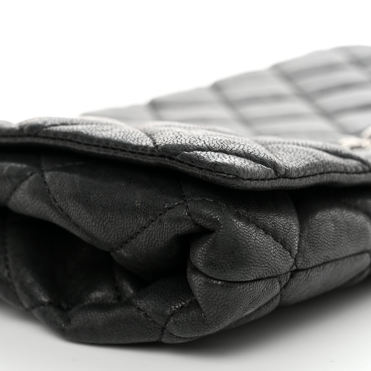 Lambskin Quilted Medium Leo Lion Flap Clutch Black