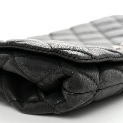 Chanel Lambskin Quilted Medium Leo Lion Flap Clutch Black 7 of 11
