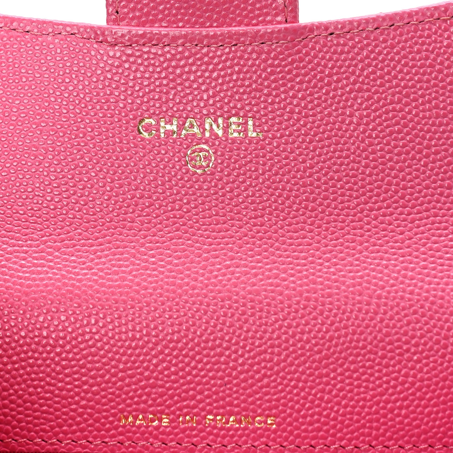 Caviar Quilted Flap Card Holder Wallet Pink