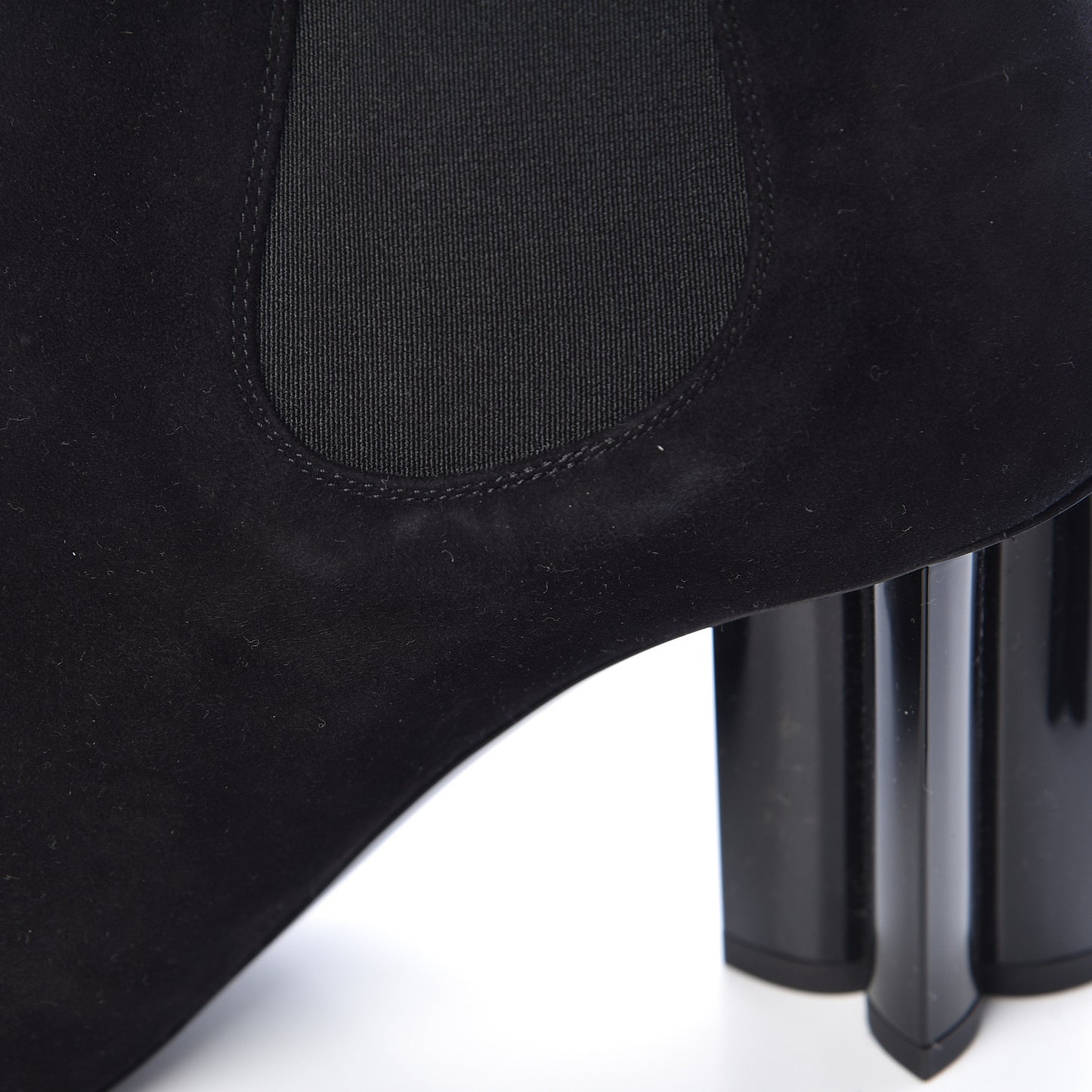 Suede Monogram Uniformes Cap Toe Chelsea 80mm Ankle Boots 39 Black