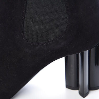 Louis Vuitton Suede Monogram Uniformes Cap Toe Chelsea 80mm Ankle Boots 39 Black 11 of 11