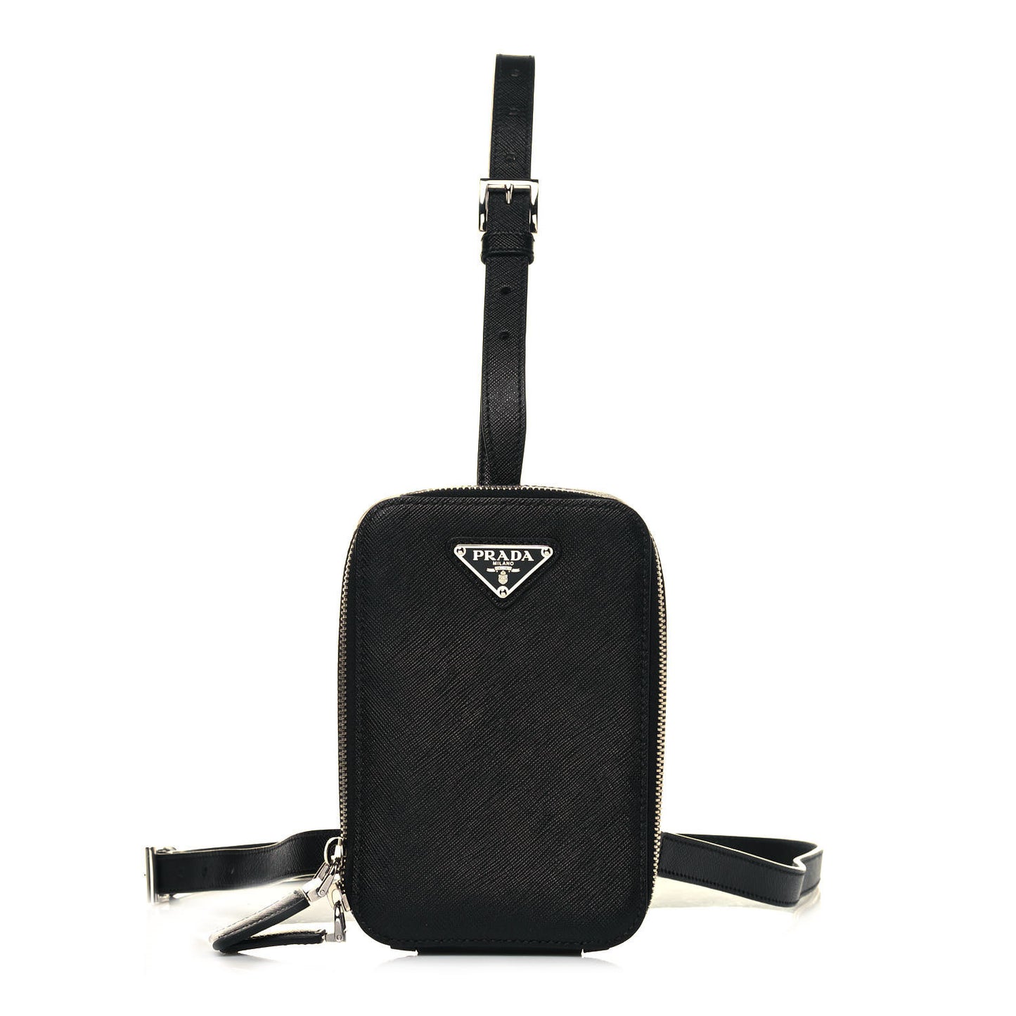 Saffiano Harness Crossbody Bag Black