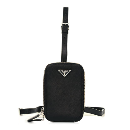 Prada Saffiano Harness Crossbody Bag Black 1 of 10