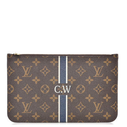 Louis Vuitton Monogram My LV Heritage Neverfull MM GM Pochette Blue Marine White 1 of 7