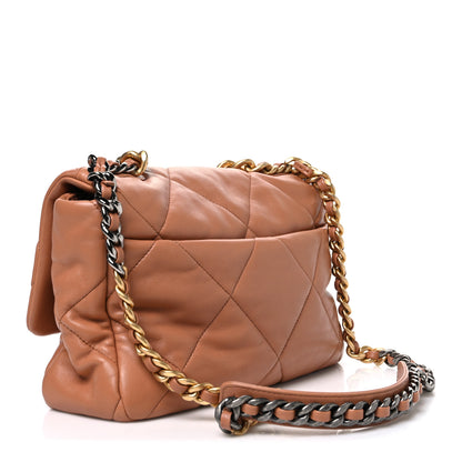 Chanel Lambskin Quilted Large Chanel 19 Flap Brown 2 of 10