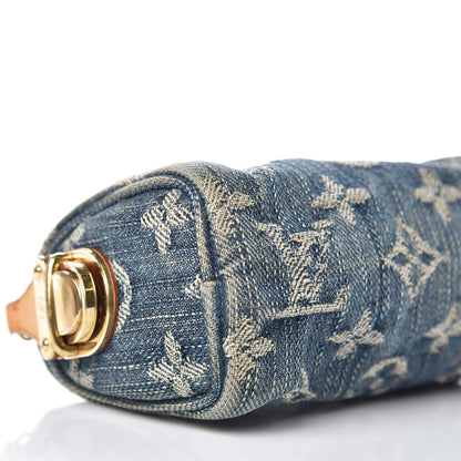 Louis Vuitton Monogram Denim Pochette Speedy PM Key Holder Blue 8 of 9