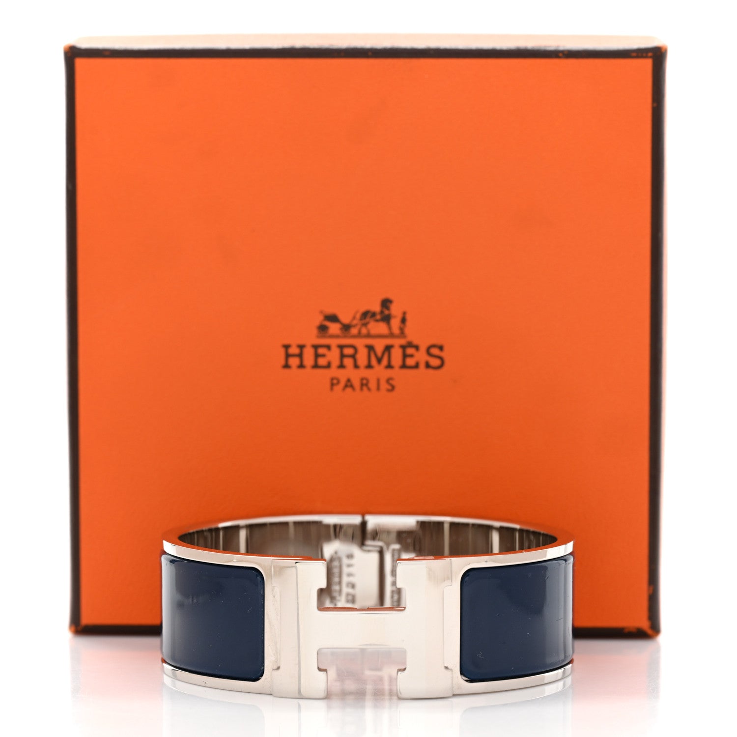Hermes Enamel Wide Clic Clac H Bracelet PM Bleu Biarritz 5 of 5