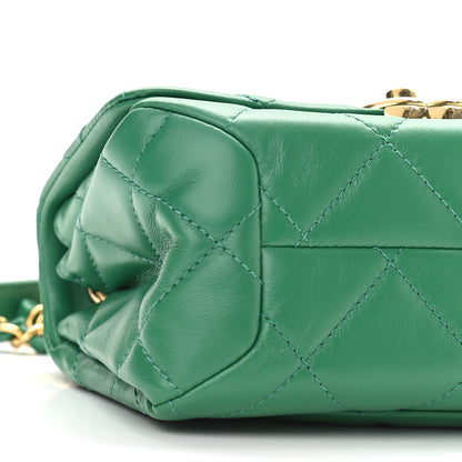 Chanel Lambskin Quilted Mini Color Match Flap Green 9 of 11