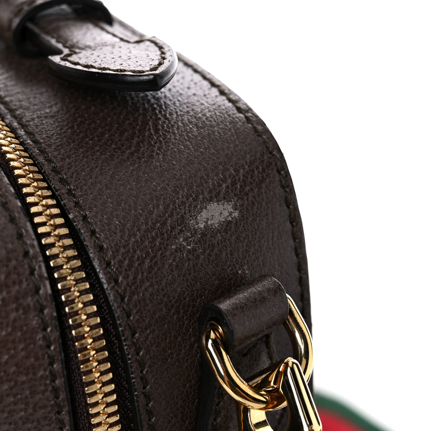 GG Supreme Web Small Ophidia Top Handle Shoulder Bag Brown