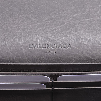 Balenciaga Agneau Giant 12 Gold Hardware Money Wallet Gris Pyrite 6 of 9
