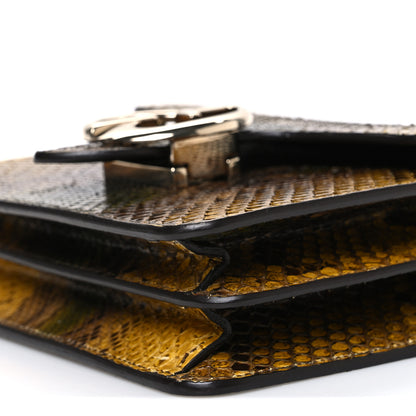 Gucci Snakeskin Small 1973 Top Handle Bag Yellow 10 of 10