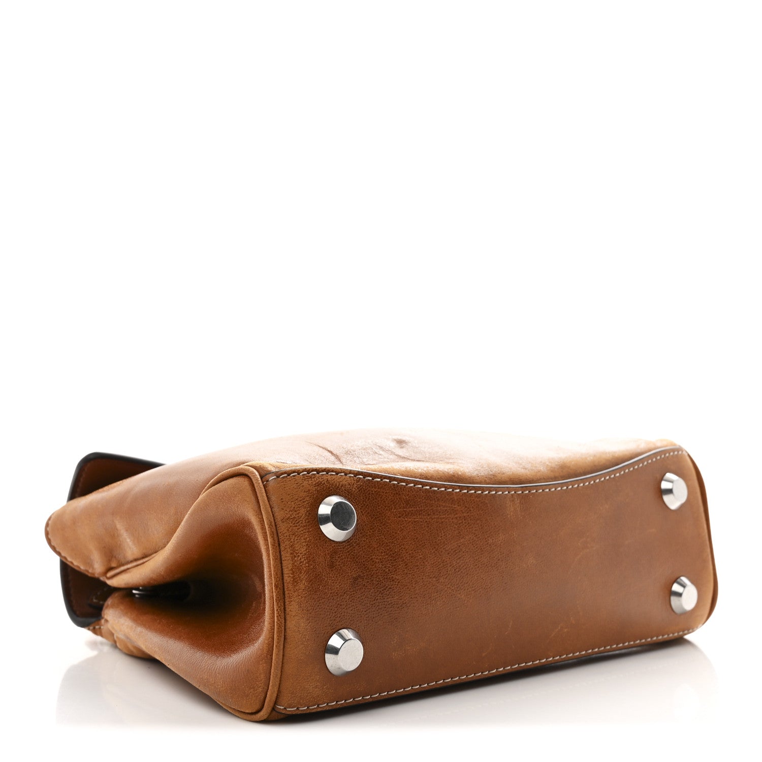 Balenciaga Vegetable Tanned Lambskin Mini Rodeo Top Handle Handbag Tan Cowboy 4 of 12