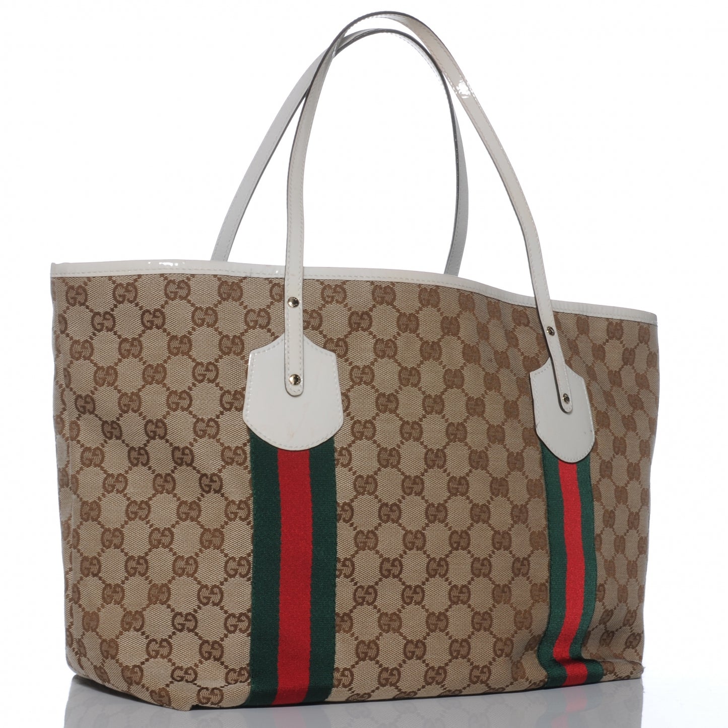 Monogram Web Large Jolie Tote White