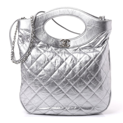 Chanel Metallic Crumpled Calfskin Small 31 Shopping Bag Silver 1 of 9