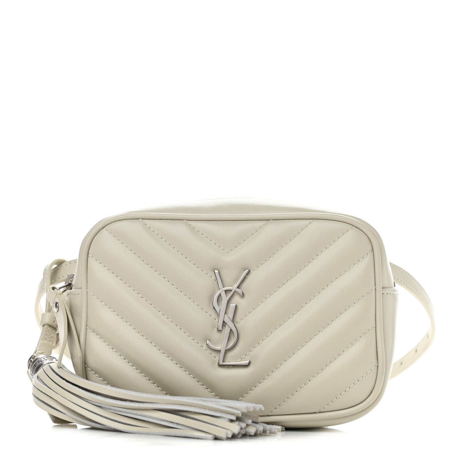 Saint Laurent Calfskin Matelasse Monogram Lou Belt Bag Crema Soft 1 of 10