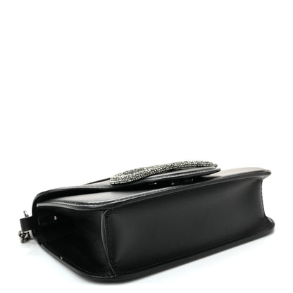 Valentino Garavani Calfskin Crystal Vlogo Small Loco Shoulder Bag Black 4 of 10