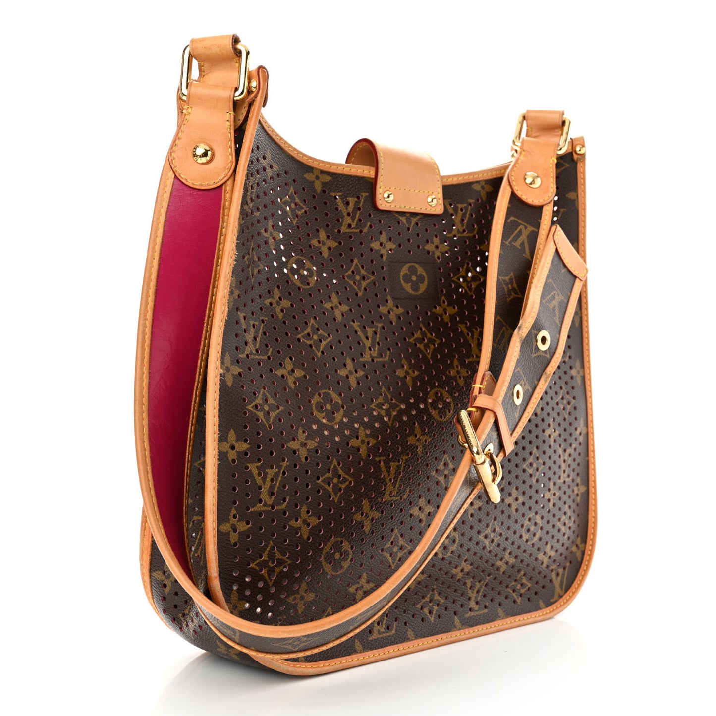 Monogram Perforated Musette Fuchsia