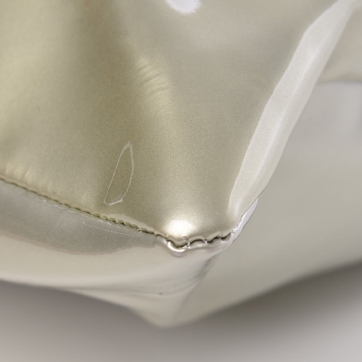 Patent Crystal Strass Bonbons Tote Silver